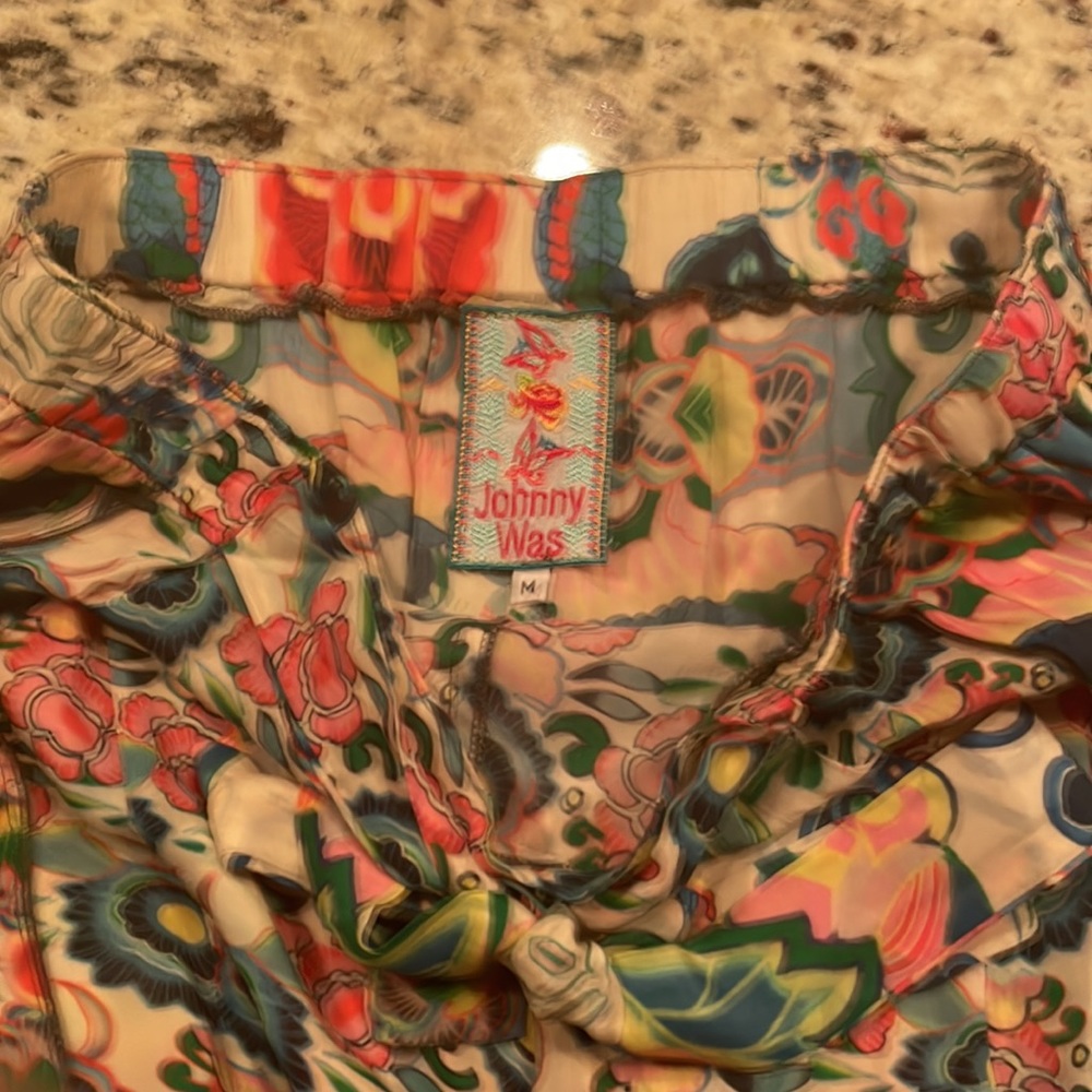 Johnny Was Multicolor Flowy Pants - Picture 4 of 4